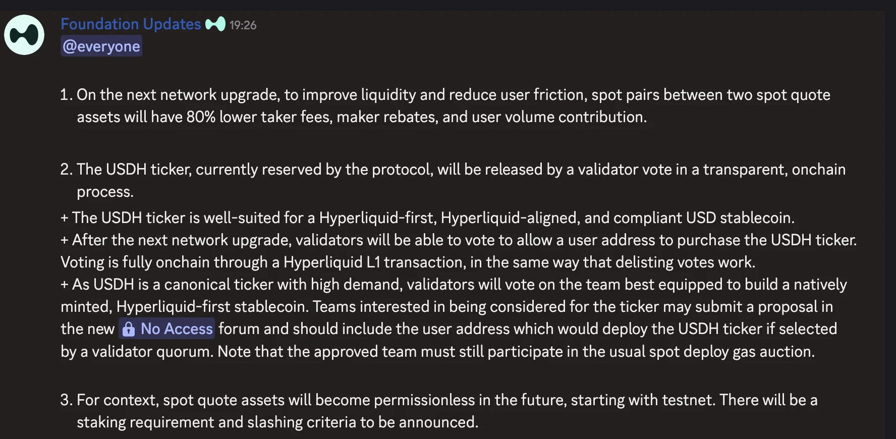 Hyperliquid协议启动USDH代币符号释放程序，推动合规稳定币发展